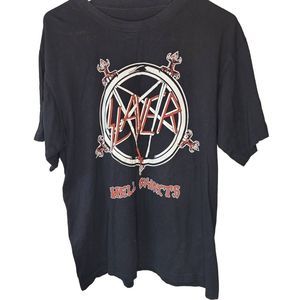 Slayer Hell Awaits Double Sided Tour Shirt modern Size large